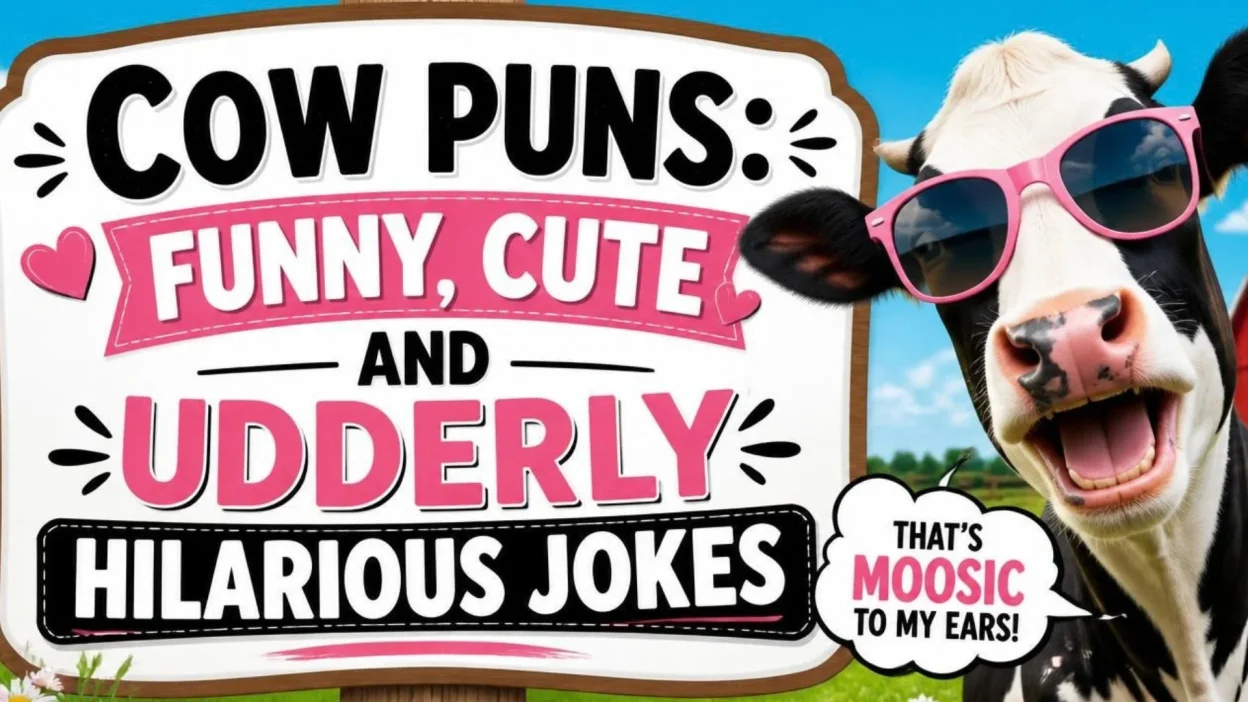 Cow puns with funny, cute, and udderly hilarious cow jokes