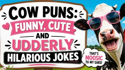 Cow puns with funny, cute, and udderly hilarious cow jokes