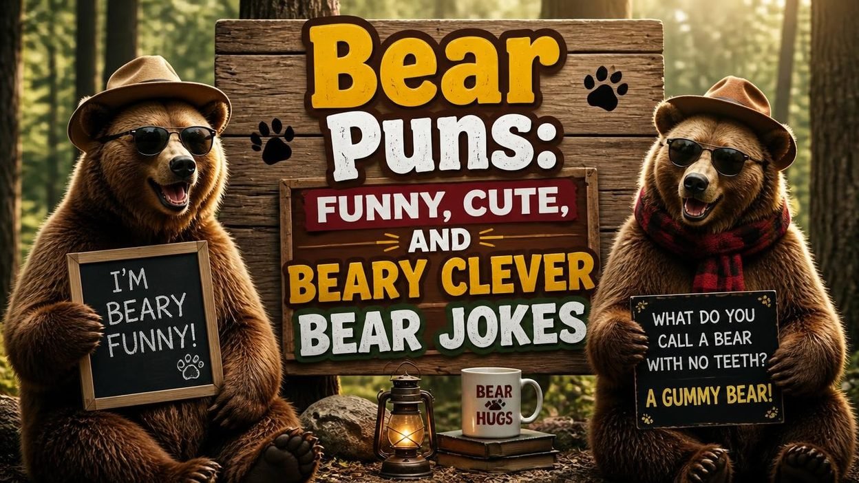 Funny bear puns and cute, beary clever bear jokes