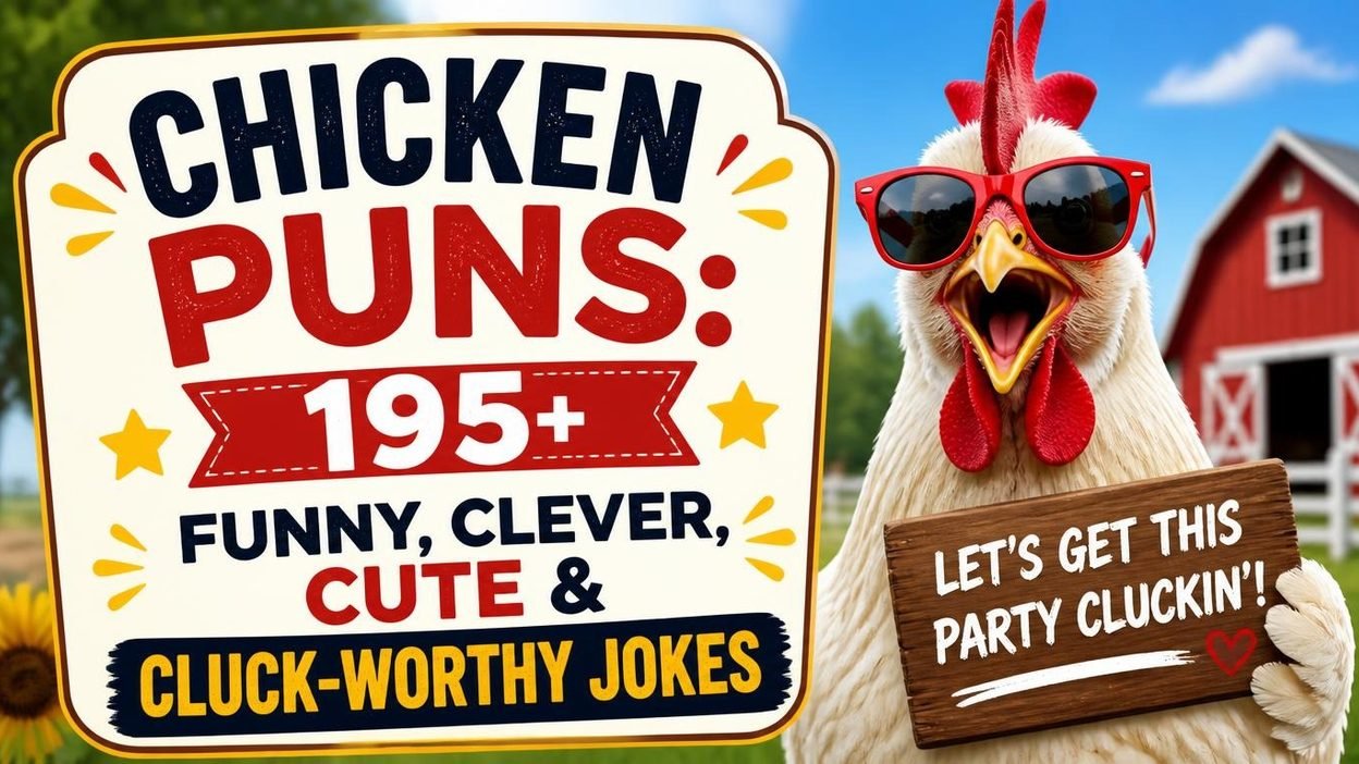 Funny chicken puns and clever, cute, cluck-worthy chicken jokes